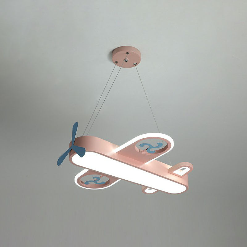 Forme d'avion Room de chambre enfant lampe à lustre acrylique