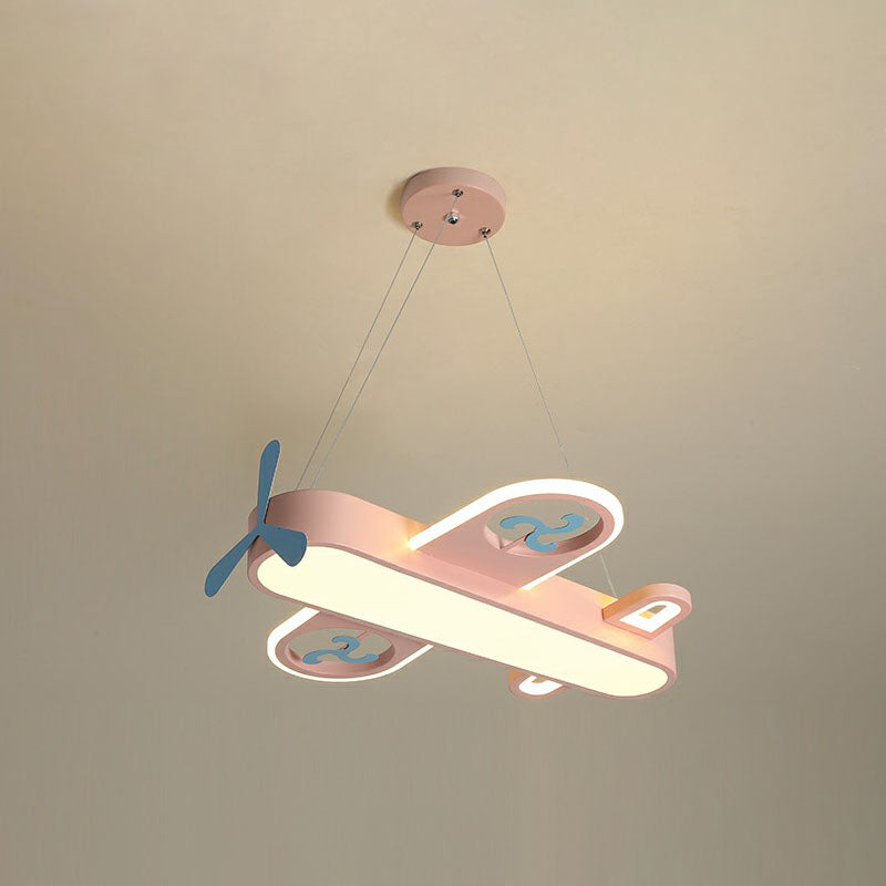 Forme d'avion Room de chambre enfant lampe à lustre acrylique