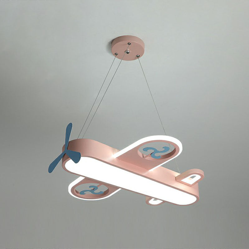 Forme d'avion Room de chambre enfant lampe à lustre acrylique