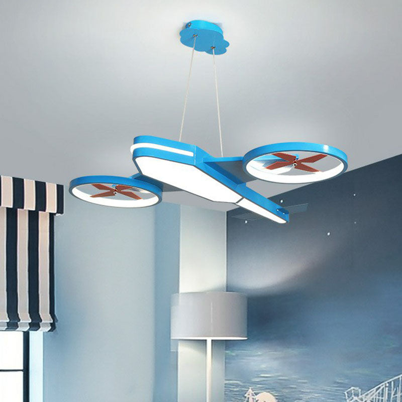 Éclairage de lustre en avion de style pour enfants