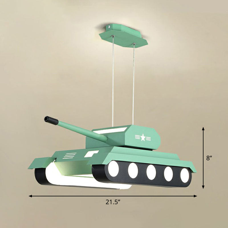 Modern Style Tank LED Suspension Lighting Acrylic Nursery Chandelier Light Fixture