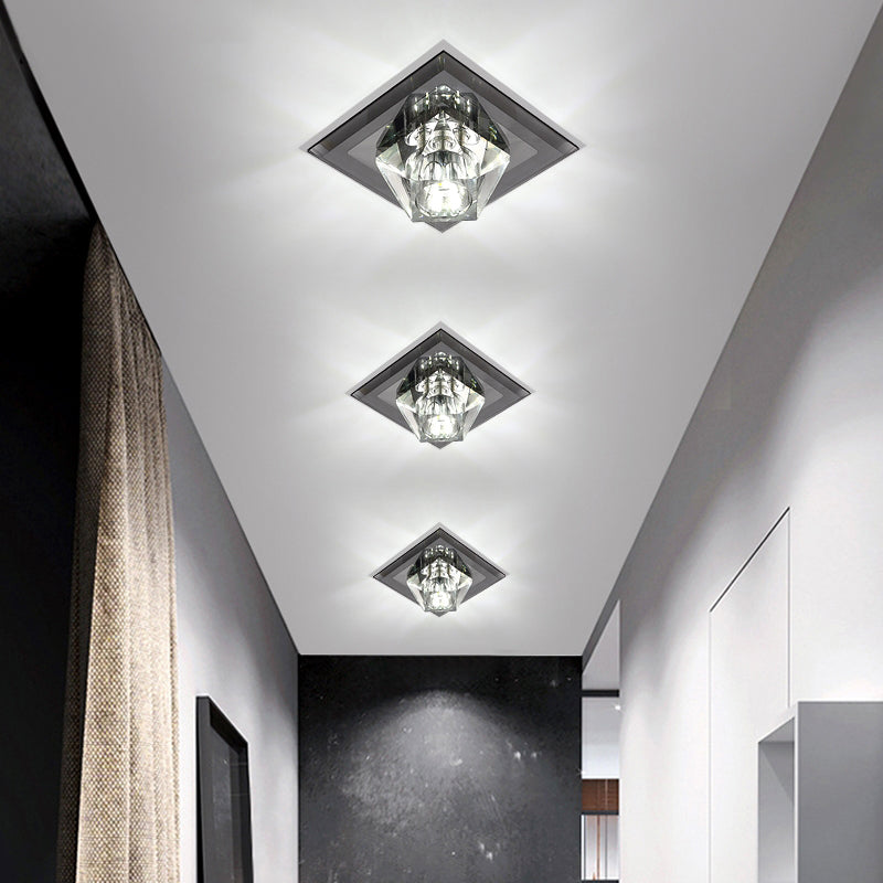 Contemporary Gemstone Flush Massimale Light Crystal Corridoio LED Flush Montaggio Illuminazione Fissaggio