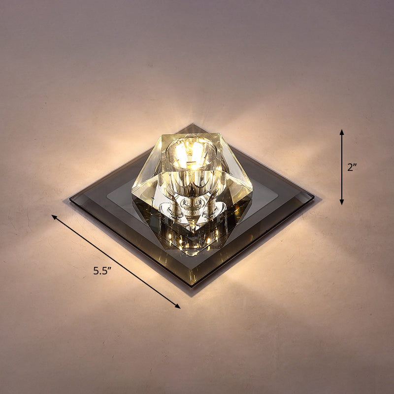 Contemporary Gemstone Flush Massimale Light Crystal Corridoio LED Flush Montaggio Illuminazione Fissaggio