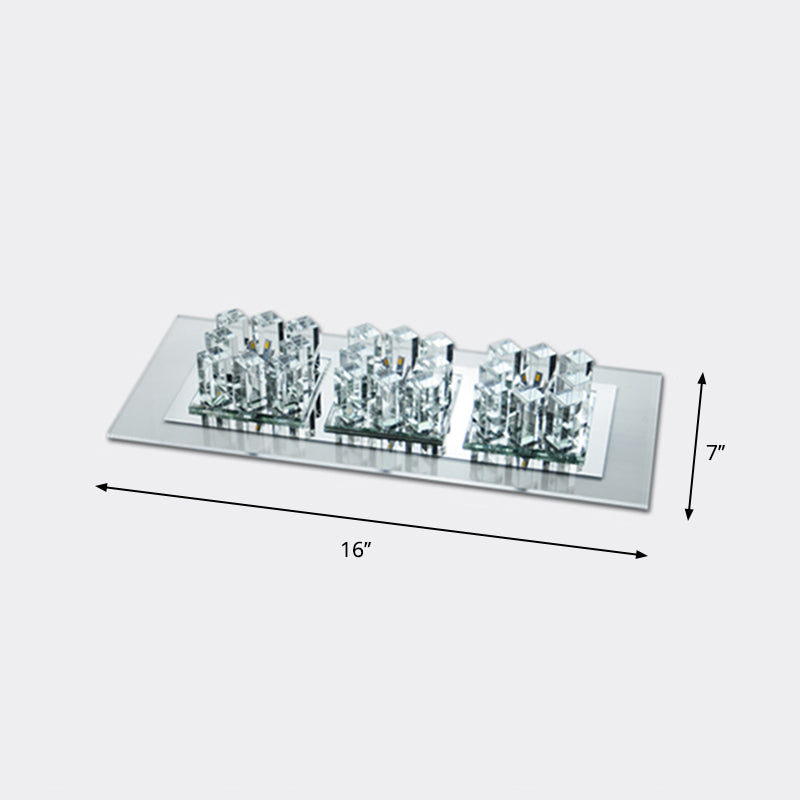 Rechteck LED Bündig Mount Licht Einfachheit Crystal Entryway Flush Mount Ceiling Licht
