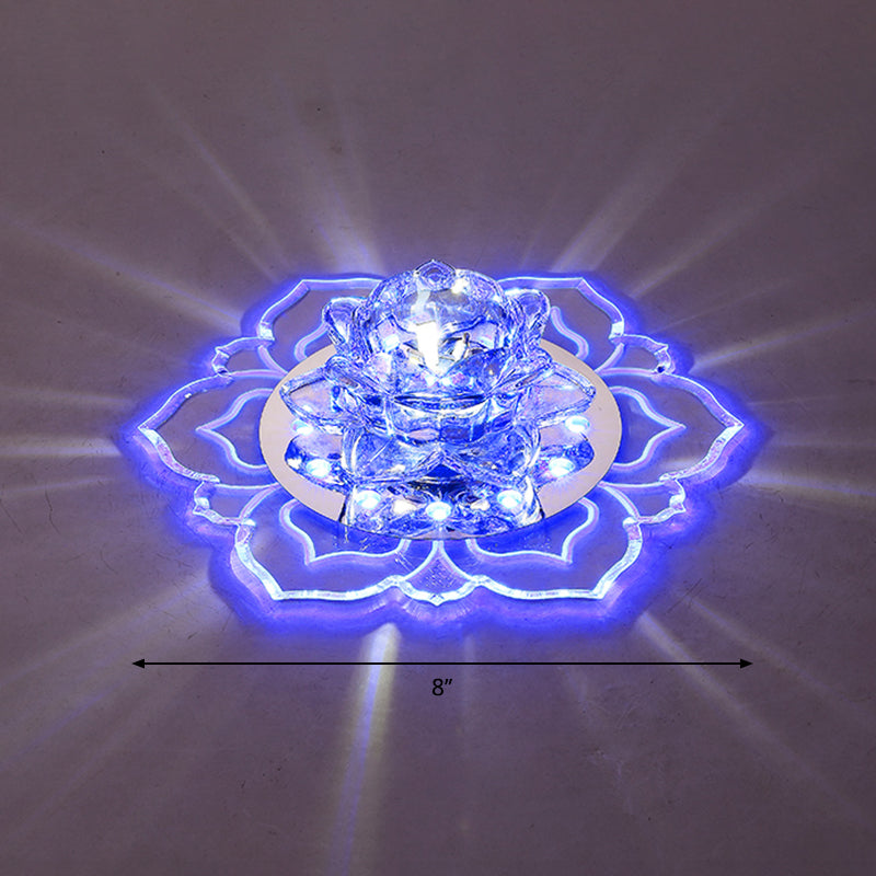 Clear Blossom LED Flush Mount Moderne Crystal Flushmount Plafond Licht voor Hal