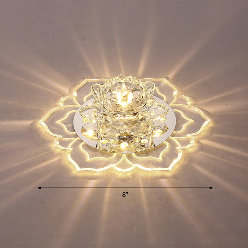 Clear Blossom LED Flush Mount Moderne Crystal Flushmount Plafond Licht voor Hal
