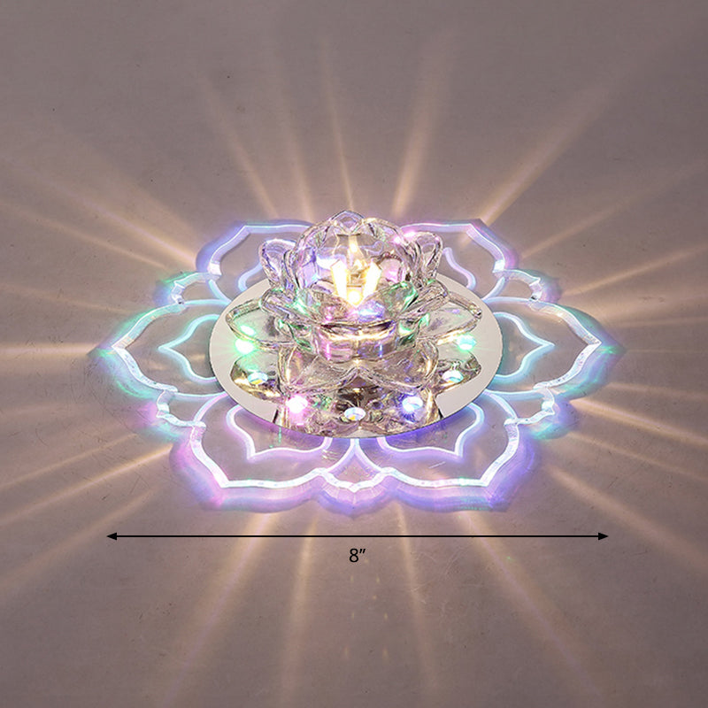 Clear Blossom LED Flush Mount Moderne Crystal Flushmount Plafond Licht voor Hal