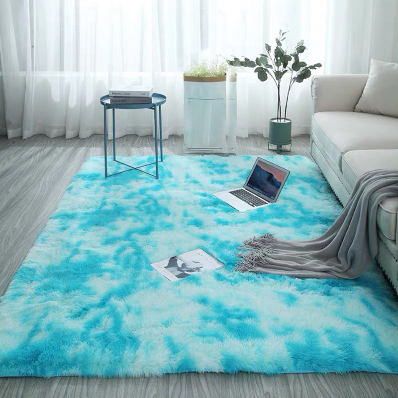 Comfort Multi Color Nordic Rug Polypropylene Tie-Dyeing Rug Pet-Friendly Washable Anti-Slip Backing Rug for Decoration