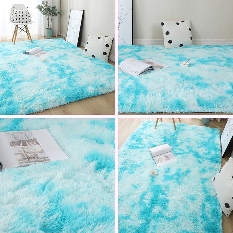 Scandinavian Home Rug Multicolor Plain Rug Synthetic Wool Stain Resistant Anti-Slip Washable Rug