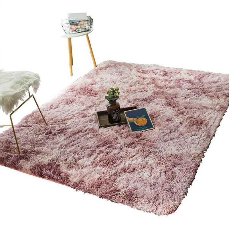 Scandinavian Home Rug Multicolor Plain Rug Synthetic Wool Stain Resistant Anti-Slip Washable Rug