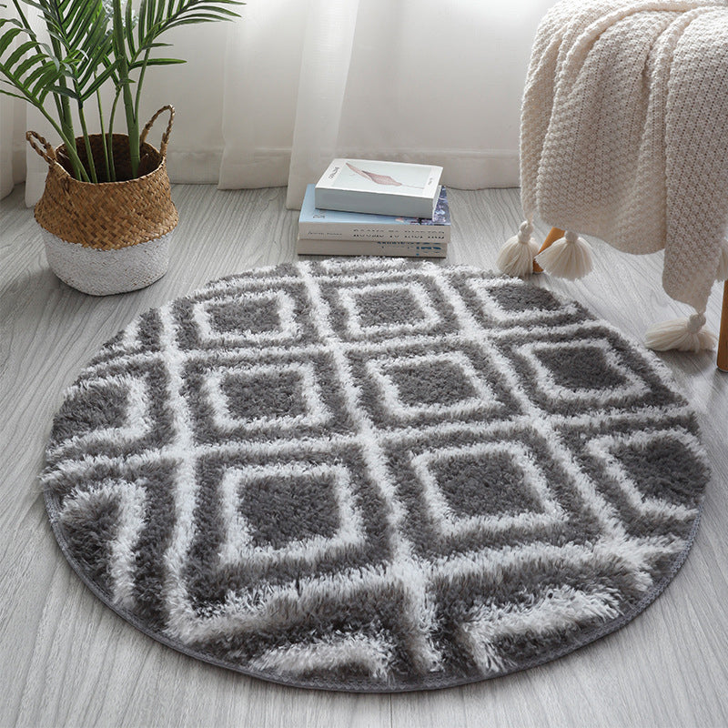 Synthétique à imprimé géométrique multicolore Synthétique relaxant tapis relaxant Tymage résistant à glisser le tapis lavable pour la maison