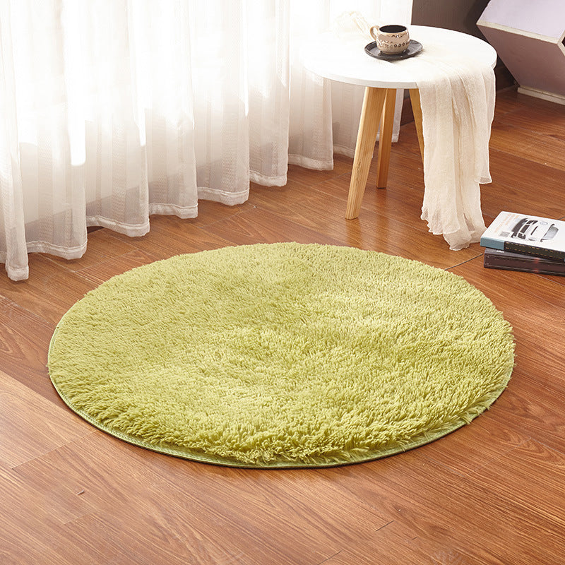 Multi Color Plain Rug Artificial Wool Nordic Area Rug Easy Care Machine Washable Rug for Girls Room