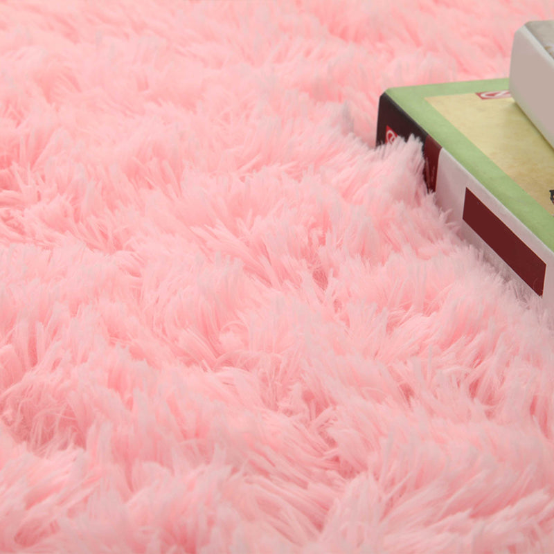 Multi Color Plain Rug Artificial Wool Nordic Area Rug Easy Care Machine Washable Rug for Girls Room
