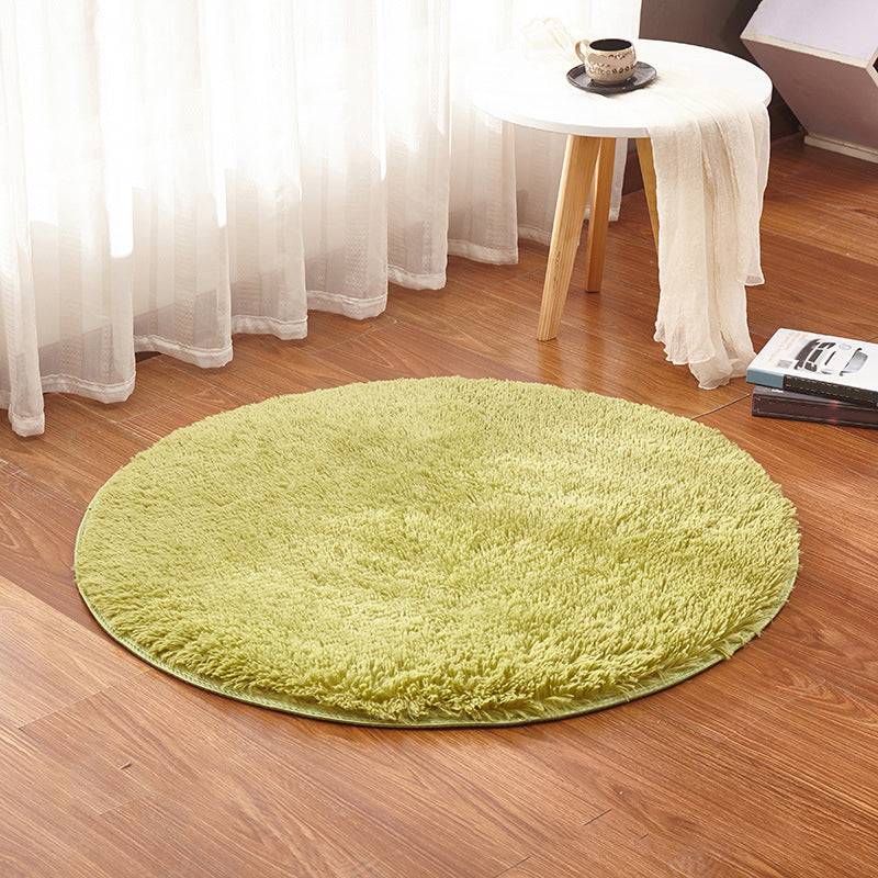 Plush Plain Rug Multi Colored Minimalism Rug Synthetics Machine Wash Pet-Friendly Rug for Bedroom
