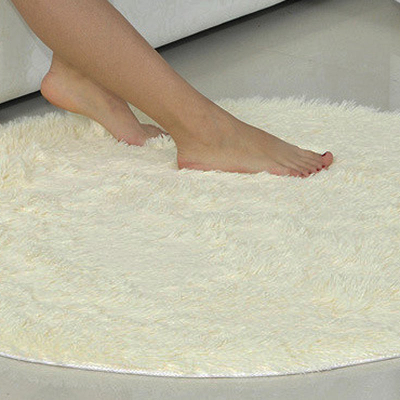 Plush Plain Rug Multi Colored Minimalism Rug Synthetics Machine Wash Pet-Friendly Rug for Bedroom