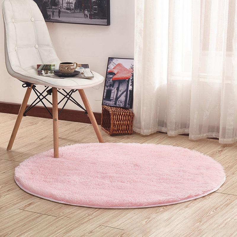 Pretty Minimalistic Rug Multicolor Solid Color Rug Machine Washable Non-Slip Pet-Friendly Rug for Home