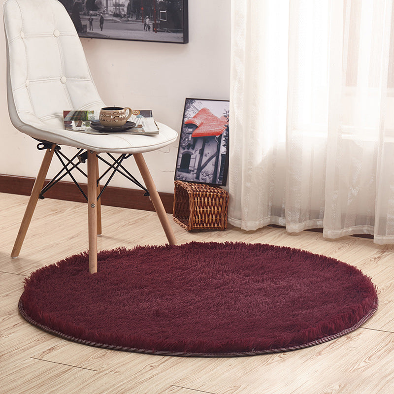 Pretty Minimalistic Rug Multicolor Solid Color Rug Machine Washable Non-Slip Pet-Friendly Rug for Home
