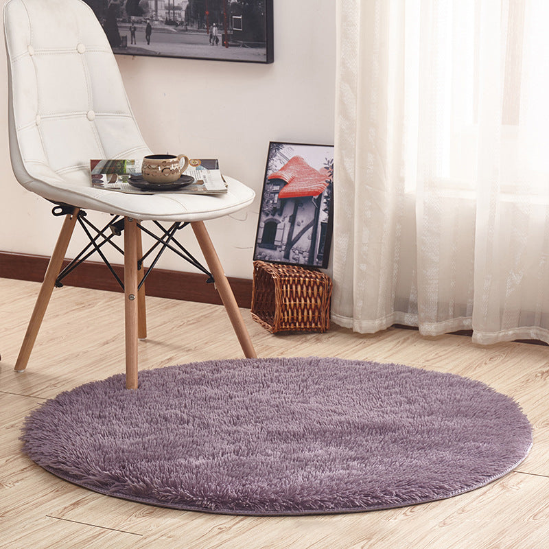 Pretty Minimalistic Rug Multicolor Solid Color Rug Machine Washable Non-Slip Pet-Friendly Rug for Home