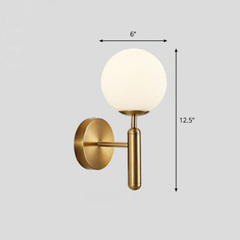 Glazen bal mini wandlichtkit Postmoderne single-bulb stenstelverlichtingsarmatuur voor slaapkamer
