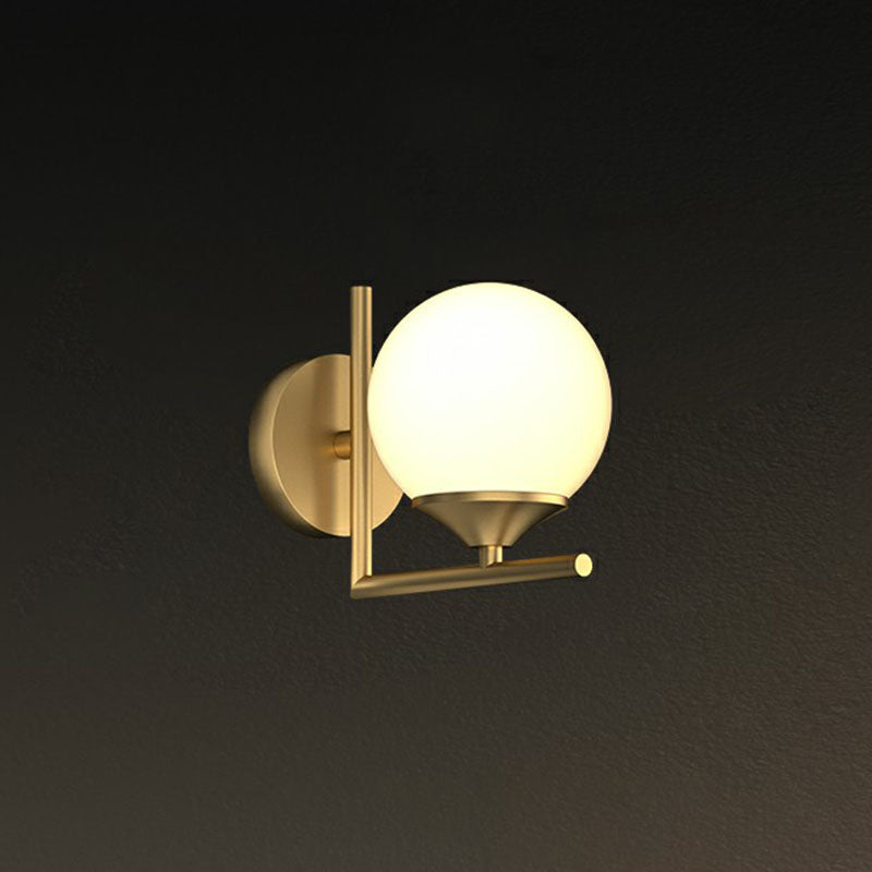 Minimalista Bola LED LEAM LAMBIE DE LA MUALLA CRAM CRAM COMADA DE COMADA LUZ DE APRIBA EN GOLD