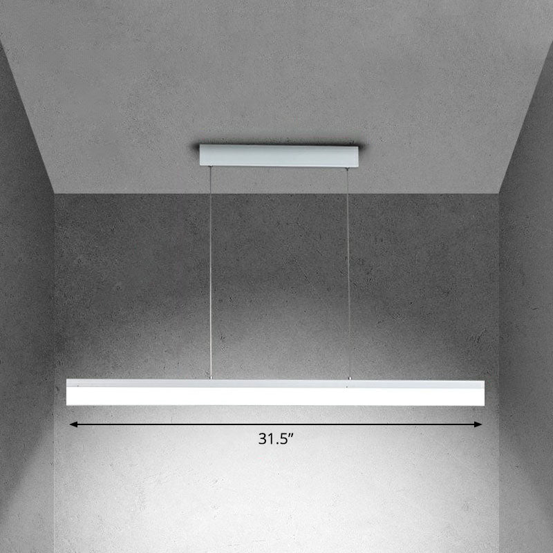 Lumo a pendente lineare rettangolare acrilico Luce a LED contemporanea a LED a sospensione in luce bianca