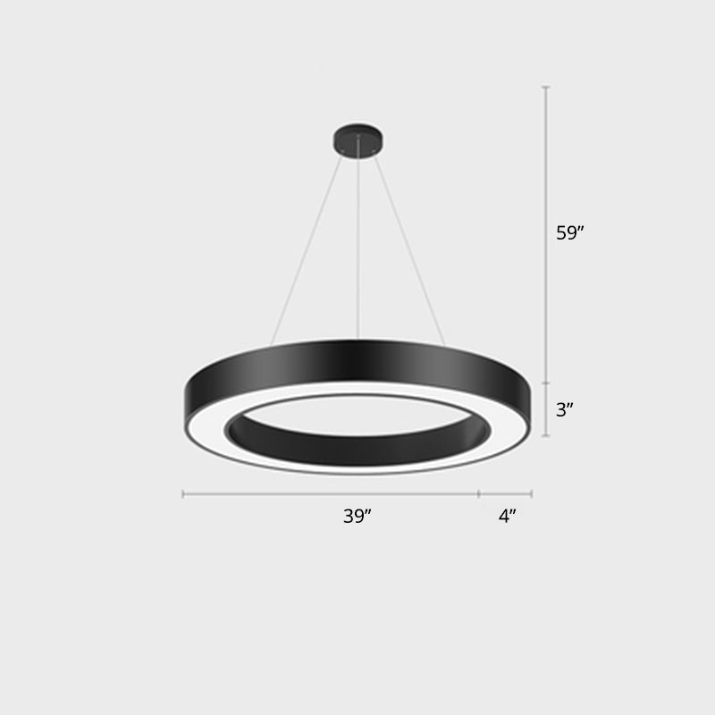 Lampada lampada a LED a forma di metallo a forma di metallo semplicità Black Finitura Black Light per palestra