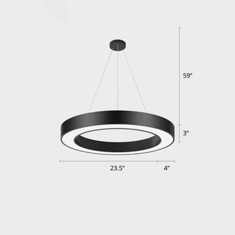 Lampada lampada a LED a forma di metallo a forma di metallo semplicità Black Finitura Black Light per palestra