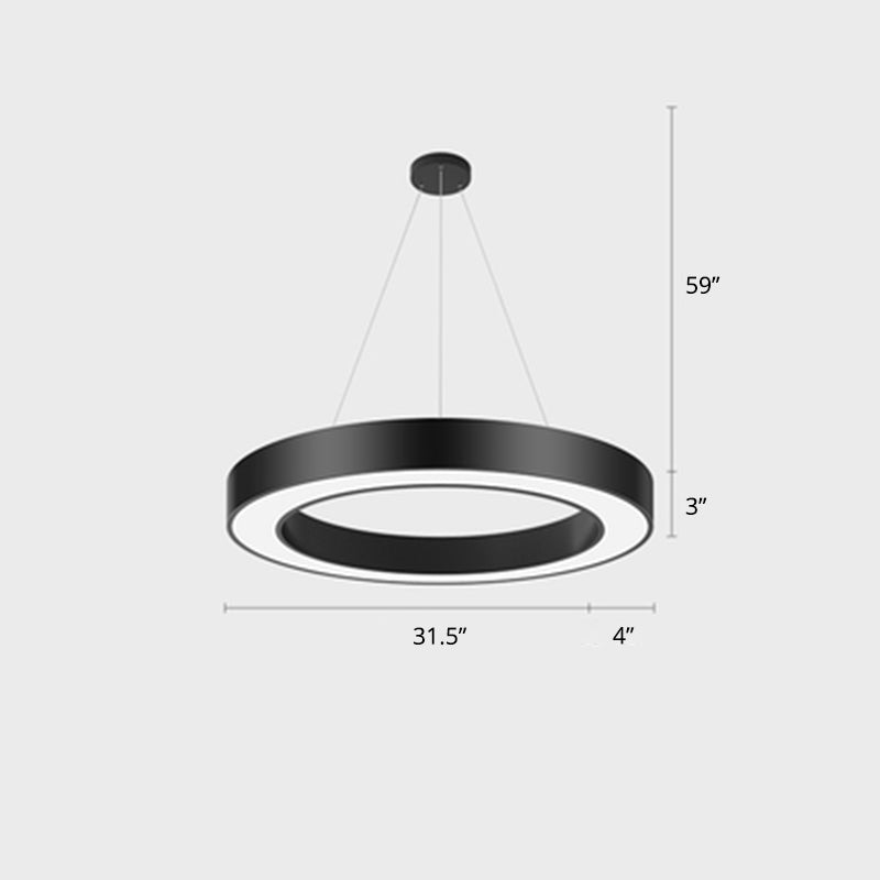 Lampada lampada a LED a forma di metallo a forma di metallo semplicità Black Finitura Black Light per palestra