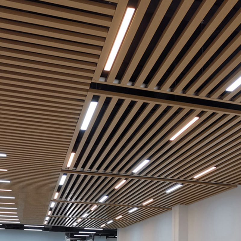 Plafonnier LED en forme de tige en aluminium, finition argentée moderne, luminaire de plafond pour le bureau