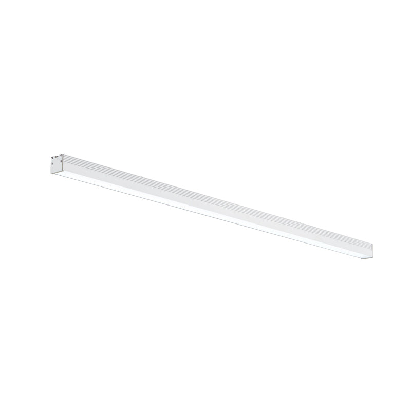 Plafonnier LED en forme de tige en aluminium, finition argentée moderne, luminaire de plafond pour le bureau