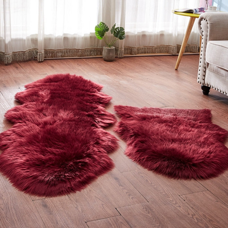 Netter mehrfarbiger Teppich flauschiger Teppichmaschine waschbarer Haustier-freundlicher Nicht-Schlupf-Teppich für Mädchenzimmer