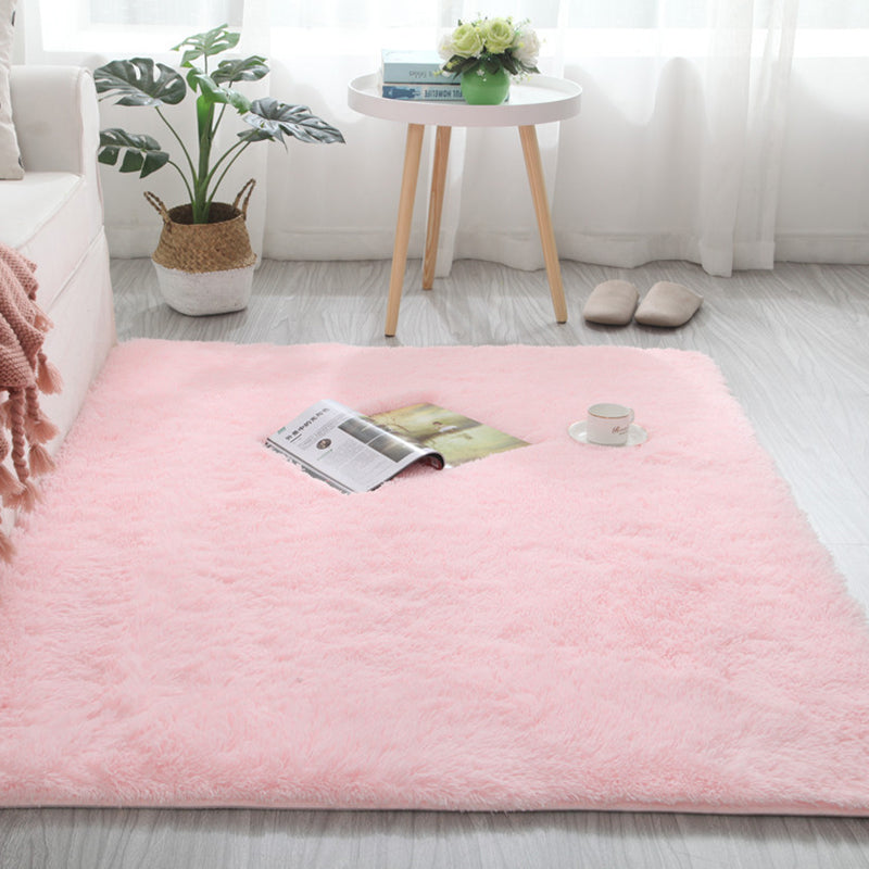 Soft Plain Rug Multicolor Nordic Style Carpet Polypropylene Washable Non-Slip Pet Friendly Rug for Home