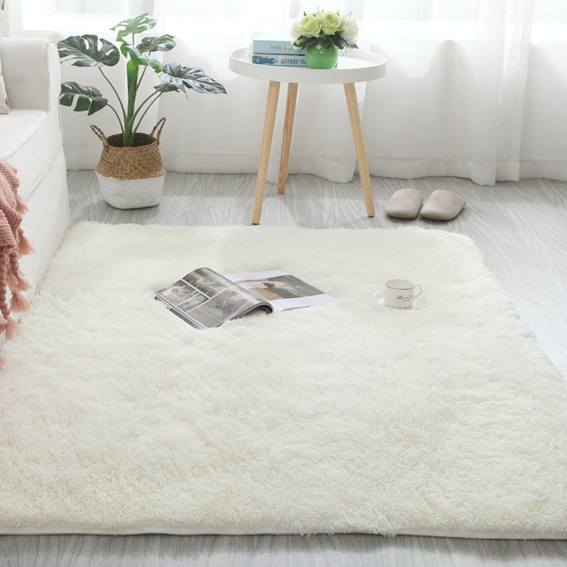 Soft Plain Rug Multicolor Nordic Style Carpet Polypropylene Washable Non-Slip Pet Friendly Rug for Home