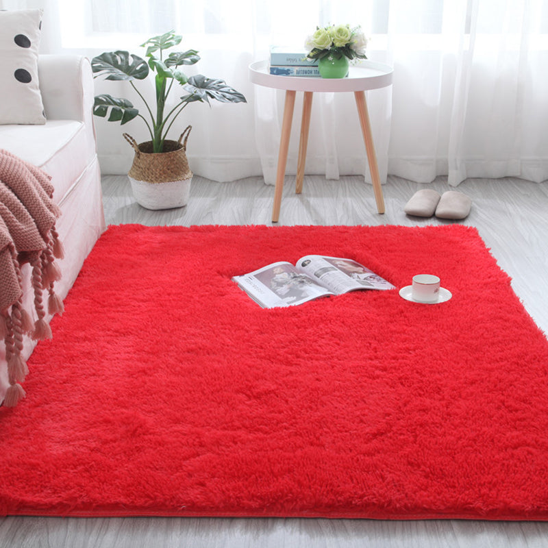 Soft Plain Rug Multicolor Nordic Style Carpet Polypropylene Washable Non-Slip Pet Friendly Rug for Home