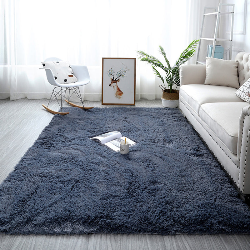 Cozy Nordic Rug Multi-Color Plain Carpet Anti-Slip Backing Rug for Family Room
