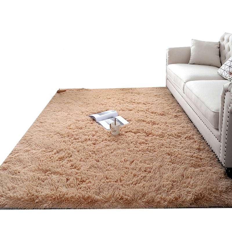 Cozy Nordic Rug Multi-Color Plain Carpet Anti-Slip Backing Rug for Family Room