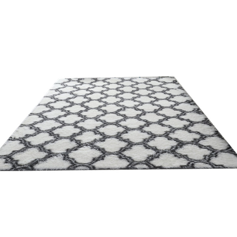Relaxing Geometry Rug Multi Colored Modern Rug Shaggy Machine Washable Stain Resistant Non-Slip Backing Rug for Home