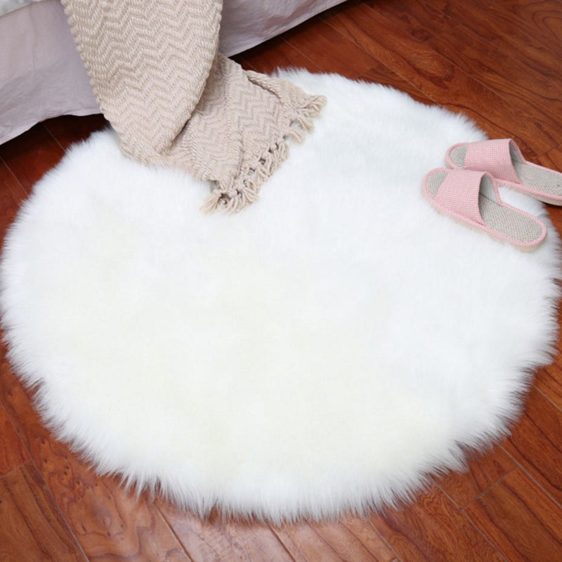 Relaxing Nordic Rug Multi-Color Plain Carpet Easy Care Shaggy Rug for Girls Bedroom