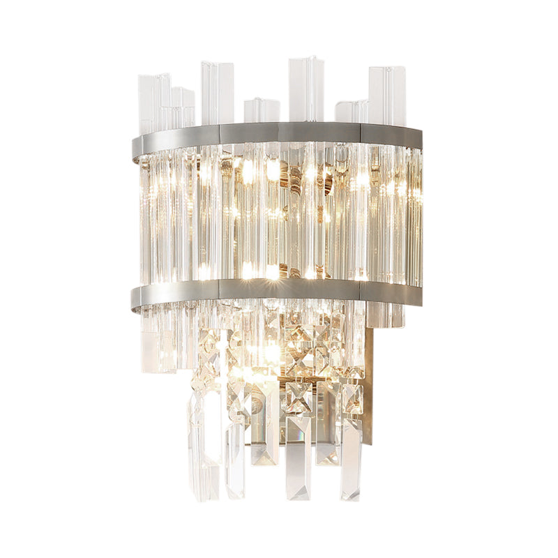 Brass/Chrome Tierd Sconce Light Wall Contemporary 3 Lights Crystal Wall Monted Lighting per sala da pranzo