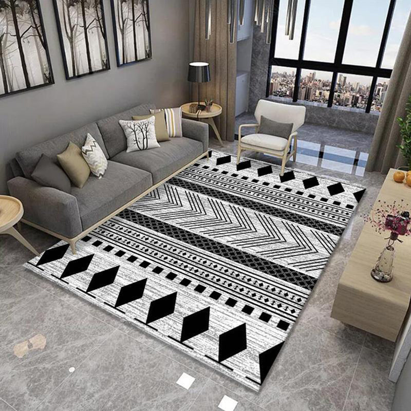 Funky Multicolor Boho Chic Rug Synthetics Trellis Print Carpet Pet-Friendly Stain Resistant Non-Slip Rug for Parlor