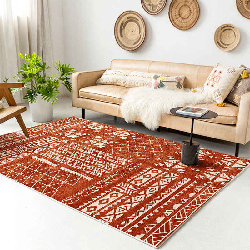 Retro Indian Style Teppich Multi-Farb geometrischer Teppichtierfreundlicher Anti-Schlupf-Fleckenfest-Teppich für die Dekoration zu Hause
