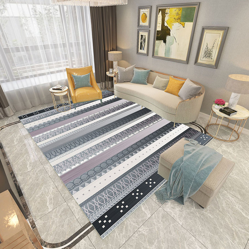 Alfombra estampada Americana Multi Color Rug Rug Anti-Slip respaldo de la alfombra resistente a la mancha para sala de estar