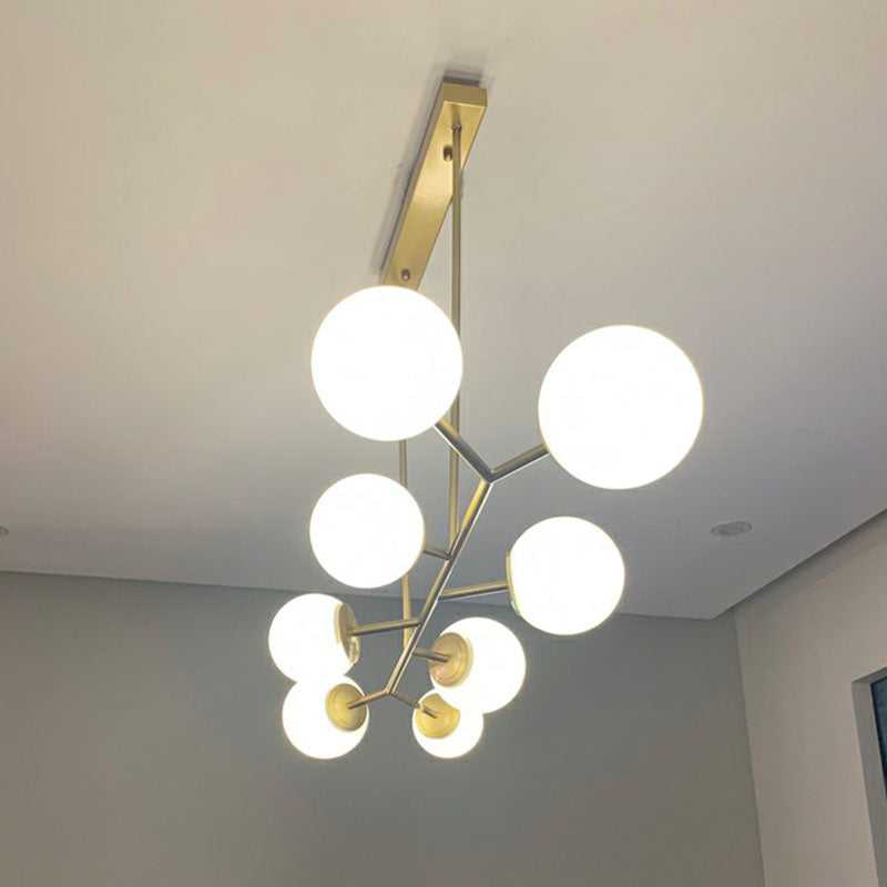 Molecular Island Ceiling Light Simplicity Opal Glass Dining Room Suspension Light Fixture