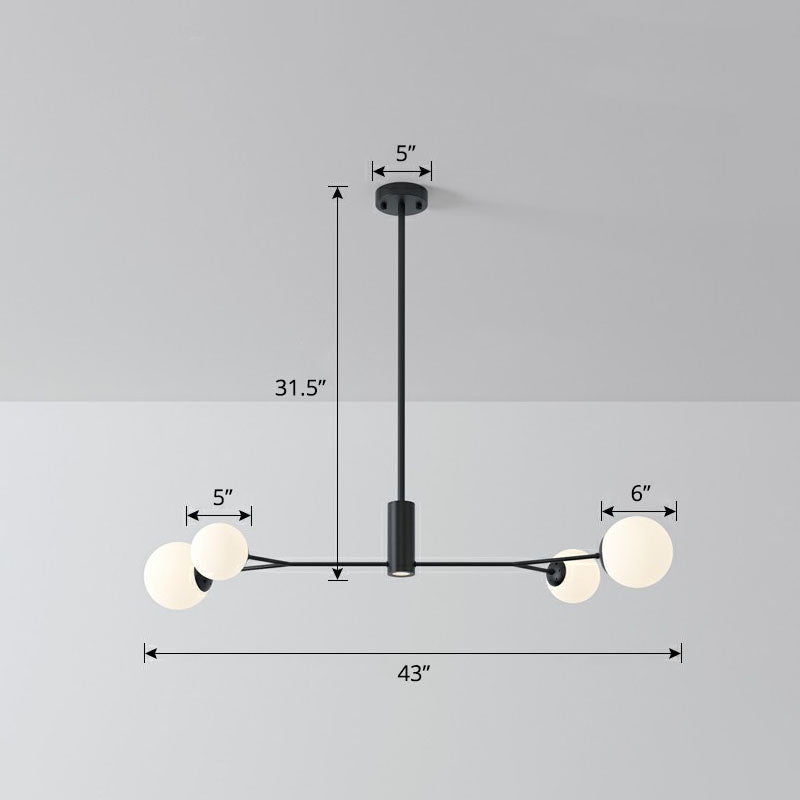 Molecular Island Ceiling Light Simplicity Opal Glass Dining Room Suspension Light Fixture