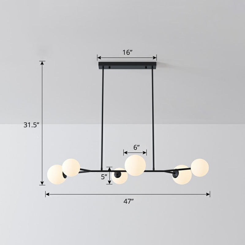 Molecular Island Ceiling Light Simplicity Opal Glass Dining Room Suspension Light Fixture