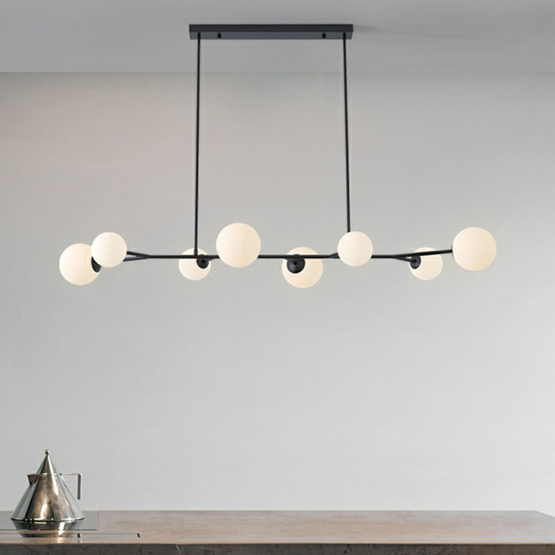 Molecular Island Ceiling Light Simplicity Opal Glass Dining Room Suspension Light Fixture