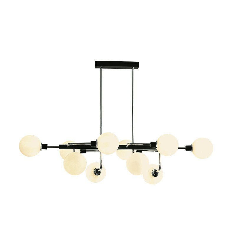 Sputnik Hanging Island Light Post-Modern Ball Glass Ceiling Pendant for Dining Room