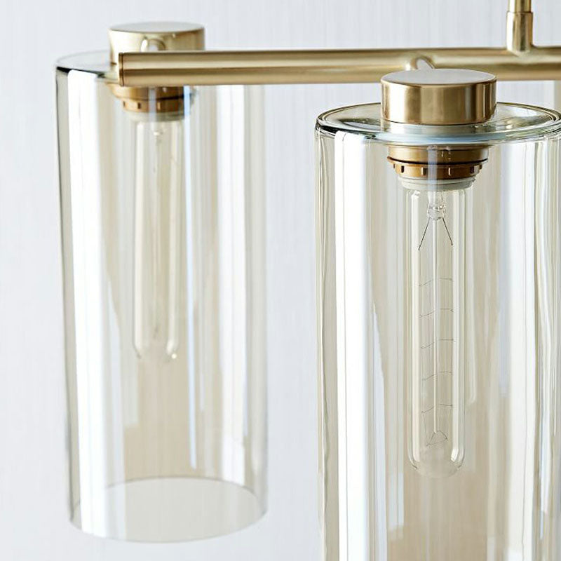 Plate-plafond de l'île tubulaire post-moderne en verre de salle à manger suspension