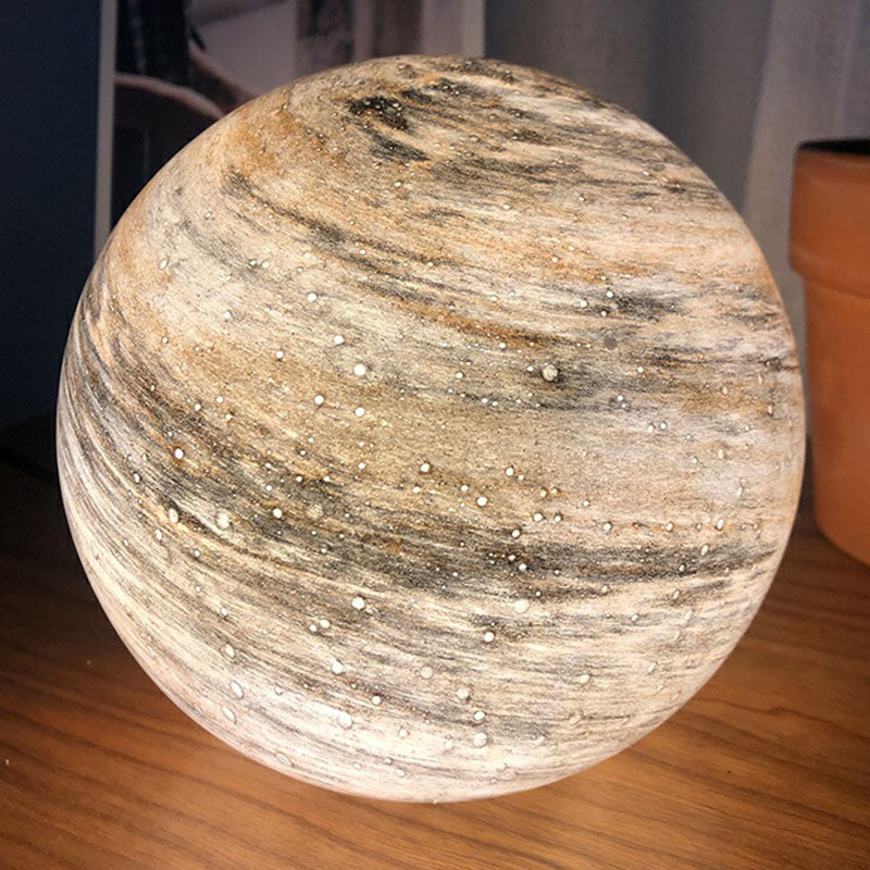 Vetro colorato pianeta comodino luce decorativa 1 illuminazione da tavolo per bambini