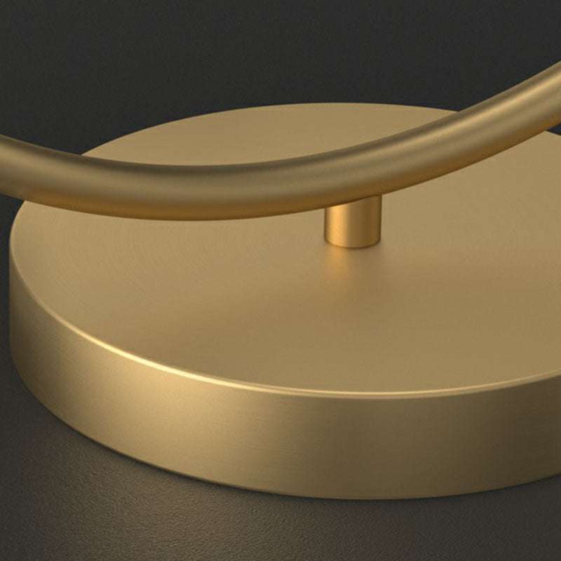 Lampada da comodino Gold C Simplicity Lampada da tavolo in metallo a 1 testa con paralume sferico in vetro opale